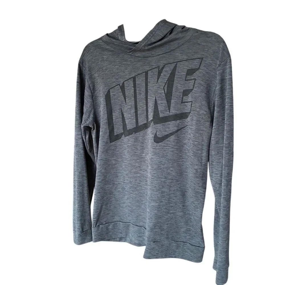 Nike Kids' Dri-FIT Pullover Hoodie Gray XL Long Sleeve Sports Casual